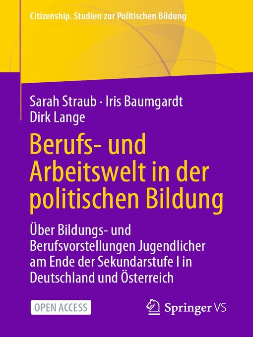 Title details for Berufs- und Arbeitswelt in der politischen Bildung by Sarah Straub - Available